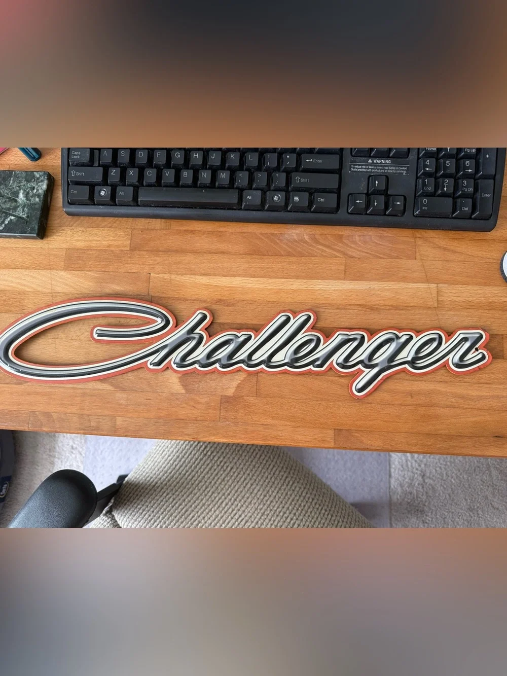 Retro 70s challenger sign
